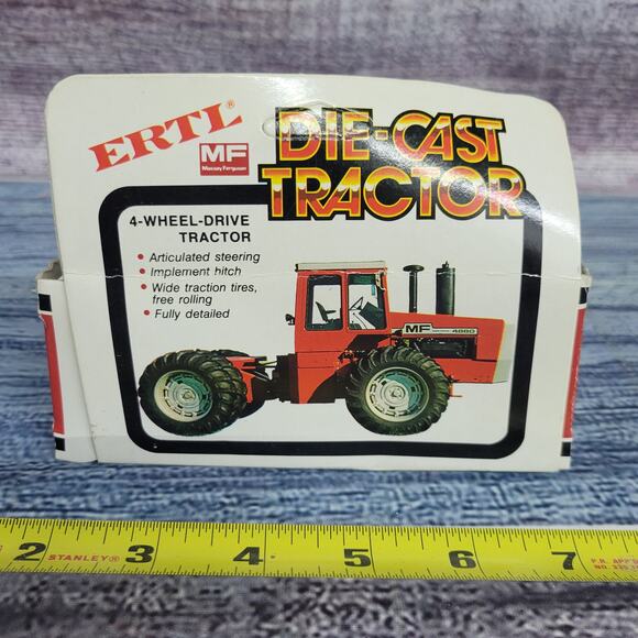 Vtg Ertl 1/64 scale Massey Ferguson 4880 4wd articulating diecast tractor red - Picture 8 of 10